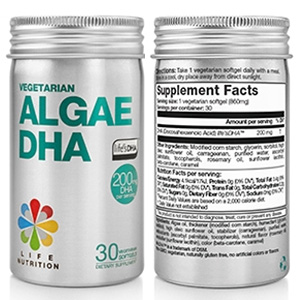 Life Nutrition藻油DHA(30粒)